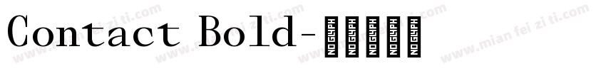 Contact Bold字体转换